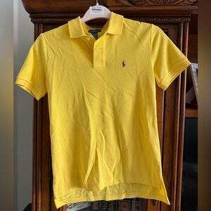 Polo Ralph Lauren Yellow Short Sleeve Polo Shirt boys Size Large 10/12